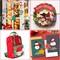 360 PCS Wooden Christmas Ornament Kit, 130 Unfinished Wood Slices with 13 Styles, 130 Jute Twine, 12 Colors Washable Markers, 50 Bells, DIY Christmas Decoration Crafts for Kids and Adults